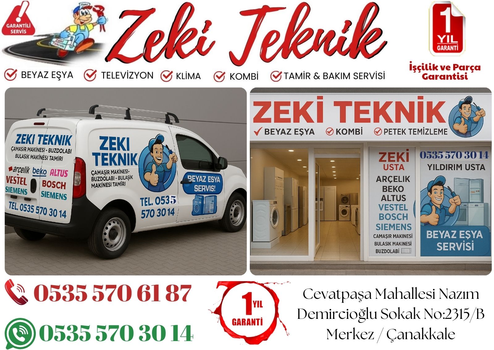 Çanakkale Kepez Beyaz Eşya Servisi